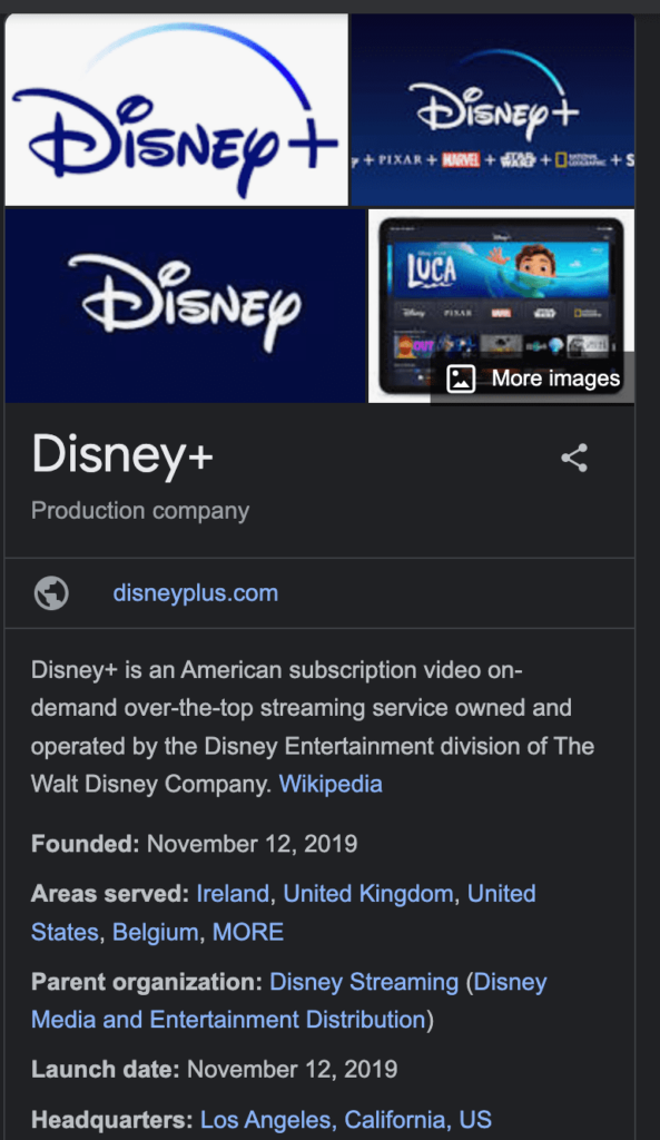 disney plus ikke featured snippet