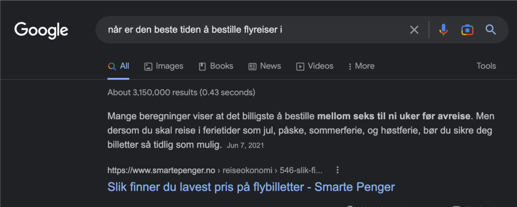 når er den beste tiden å bestille flyreiser i